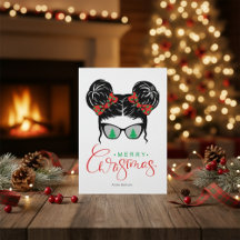 Sunglass Christmas Custom Wenskaart