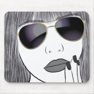 Sunglass Girl Mousepad Muismat