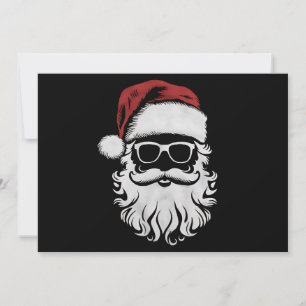 Sunglasses met gezicht van kerstman inclusief hoed feestdagenkaart