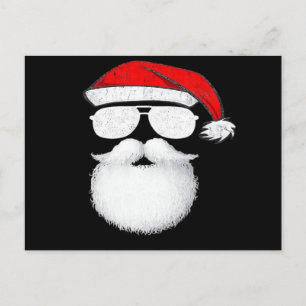 Sunglasses met gezicht van kerstman inclusief hoed feestdagenkaart