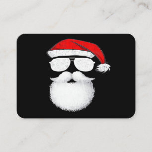 Sunglasses met gezicht van kerstman inclusief hoed visitekaartje