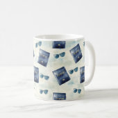 Sunglasses Travel Blue Passport Koffiemok (Voorkant rechts)