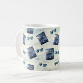 Sunglasses Travel Blue Passport Koffiemok (Voorkant links)