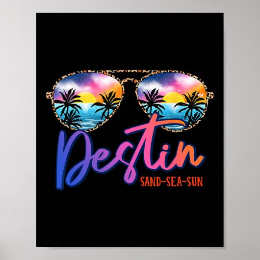 Sungles Destin Florida Beach Vakantie Matching Fam Poster (Voorkant)