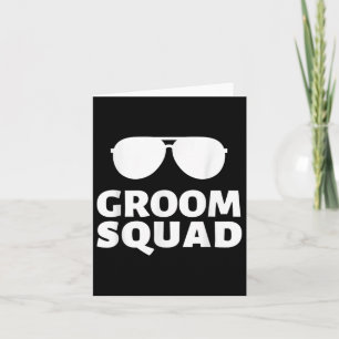 Sungles Groom Squad Funny Crew Bachelor Wedding Pa Kaart