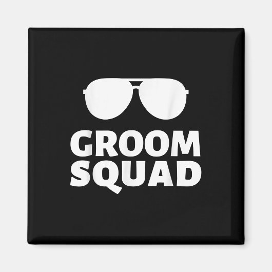 Sungles Groom Squad Funny Crew Bachelor Wedding Pa Magneet (Voorkant)