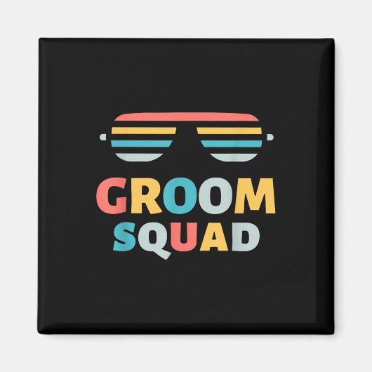 Sungles Groom Squad Joke Crew Getaway Wedding Fun Magneet (Voorkant)