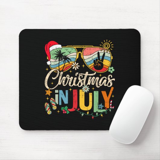 Sungles Santa Claus Beach Christmas In July Men Wo Muismat (Met muis)