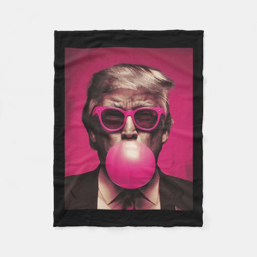 Sungles Trump Bubble Gum Fleece Deken (Voorkant)