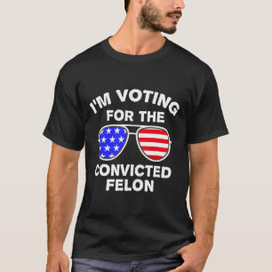 Sungles US Flag Outfit Ik stem Veroordeelde misdad T-shirt