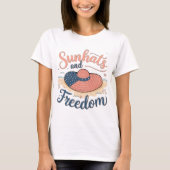 Sunhats en Patriottische Vrijheid T-shirt (Voorkant)