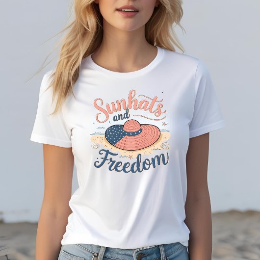 Sunhats en Patriottische Vrijheid T-shirt