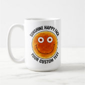 Sunhine Happy Face Personalized Custom Large Mug Koffiemok (Links)
