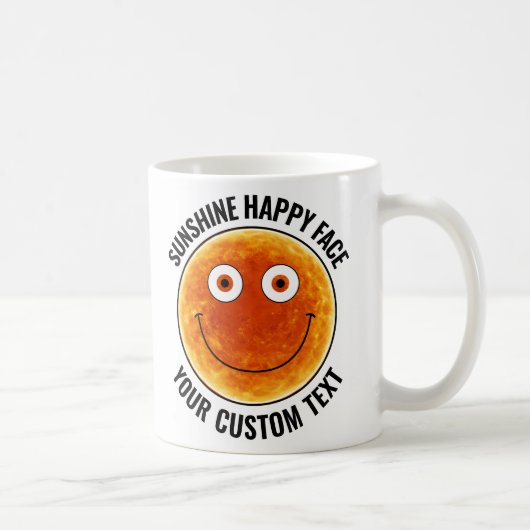 Sunhine Happy Face Personalized Custom Mug Koffiemok (Rechts)