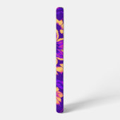 Sunkast Floral Paars Fuchsia Custom Samsung Galaxy Hoesje (Linkerkant)