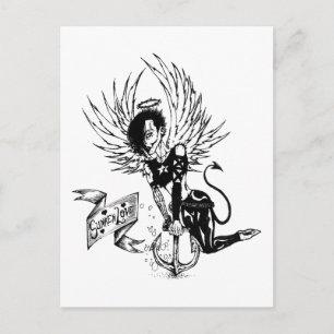 Sunken Love Punk Rock Pin-Up Tattoo Briefkaart
