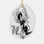 Sunken Love Punk Rock Pin-Up Tattoo Keramisch Ornament (Rechts)