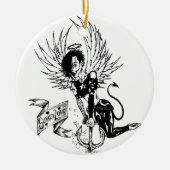 Sunken Love Punk Rock Pin-Up Tattoo Keramisch Ornament (Voorkant)