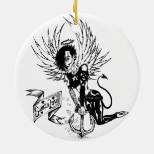 Sunken Love Punk Rock Pin-Up Tattoo Keramisch Ornament