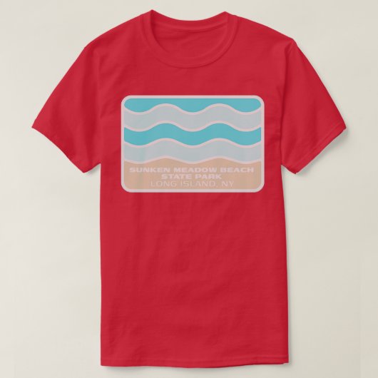 Sunken Meadow Beach State Park - botsing op Long I T-shirt (Design voorkant)