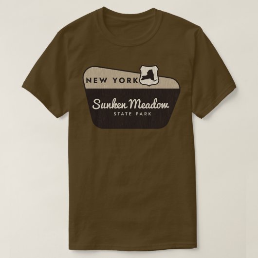 Sunken Meadow State Park New York Welkomstbord T-shirt (Design voorkant)