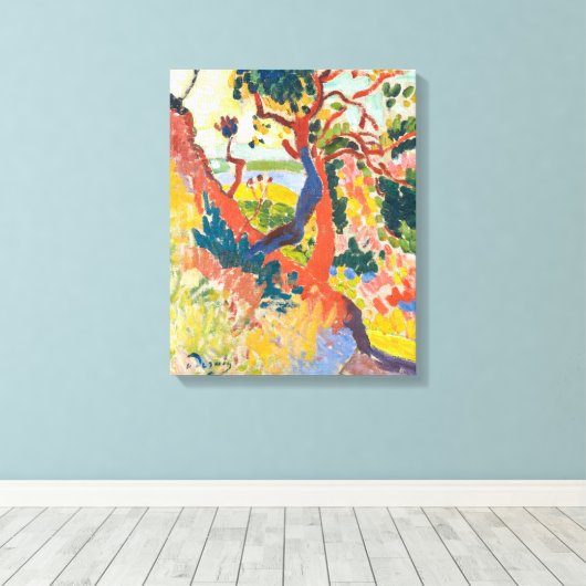 Sunken Path, L'Estaque | Andre Derain | Canvas Afdruk (Insitu (Houten vloer))