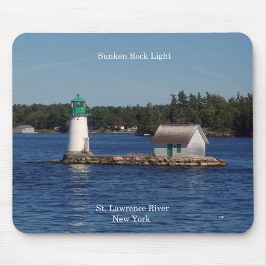Sunken Rock Light mousepad Muismat (Voorkant)