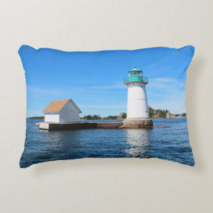 Sunken Rock Lighthouse, New York Accent Pillow Kussen