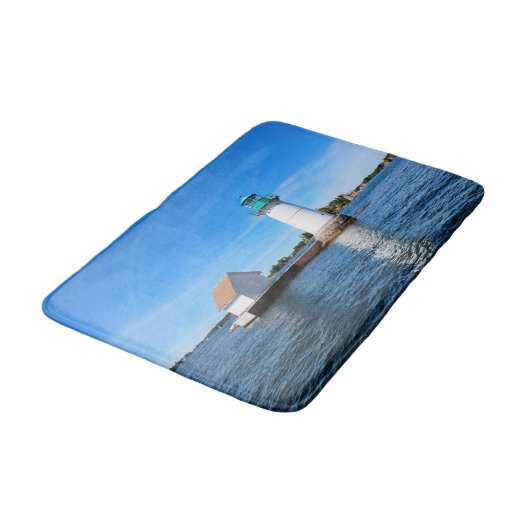 Sunken Rock Lighthouse, New York Bath Mat (Gekanteld)