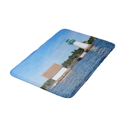Sunken Rock Lighthouse, New York Bath Mat (Gekanteld)