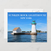 Sunken Rock Lighthouse, New York Briefkaart (Voorkant / Achterkant)