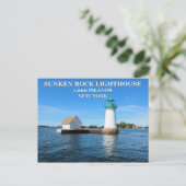 Sunken Rock Lighthouse, New York Briefkaart (Staand voorkant)