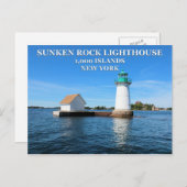 Sunken Rock Lighthouse, New York Briefkaart (Voorkant / Achterkant)