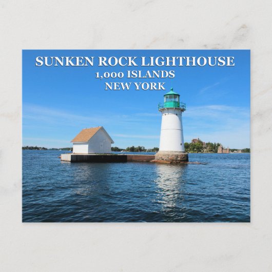 Sunken Rock Lighthouse, New York Briefkaart (Voorkant)