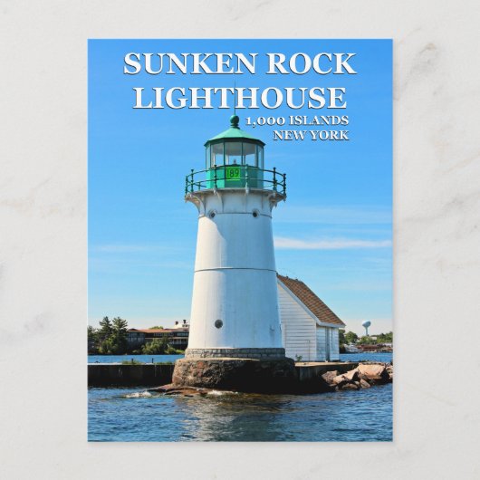 Sunken Rock Lighthouse, New York Briefkaart (Voorkant)