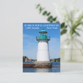 Sunken Rock Lighthouse, New York Briefkaart (Staand voorkant)