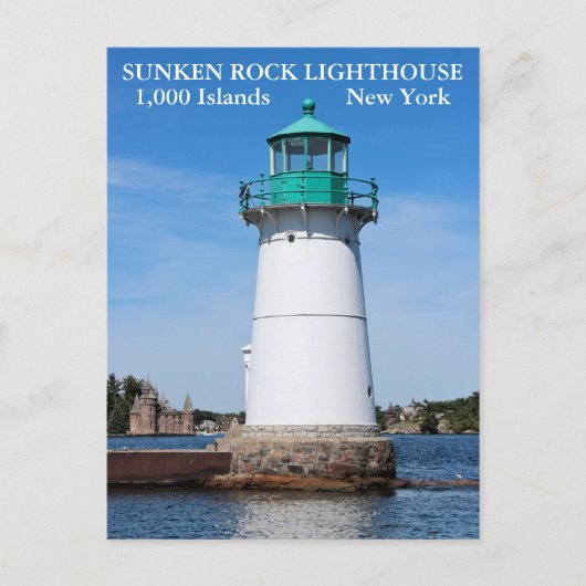Sunken Rock Lighthouse, New York Briefkaart (Voorkant)