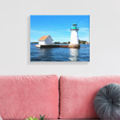 Sunken Rock Lighthouse, New York Canvas Afdruk (Insitu (Woonkamer))