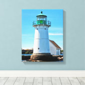 Sunken Rock Lighthouse, New York Canvas Print (Insitu (Houten vloer))