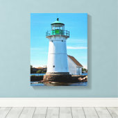 Sunken Rock Lighthouse, New York Canvas Print (Insitu (Houten vloer))