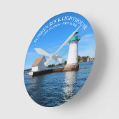 Sunken Rock Lighthouse, New York Clock Ronde Klok (Hoek)