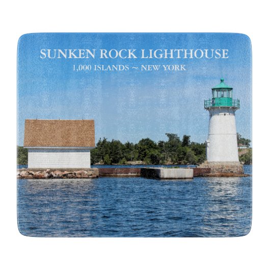Sunken Rock Lighthouse, New York Cutting Board Snijplank (Voorkant)