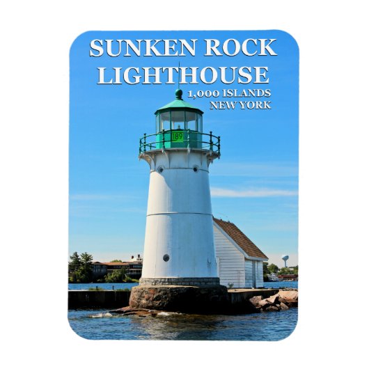 Sunken Rock Lighthouse, New York Flexi Magnet Magneet (Verticaal)
