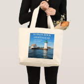 Sunken Rock Lighthouse, New York Grote Tote Bag (Voorkant (product))