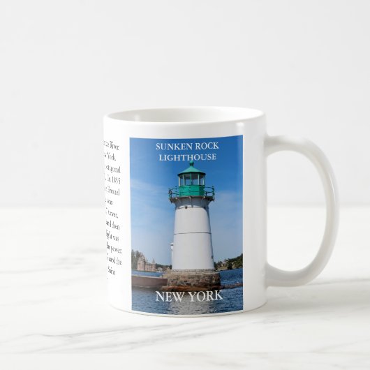 Sunken Rock Lighthouse, New York Koffiemok (Rechts)