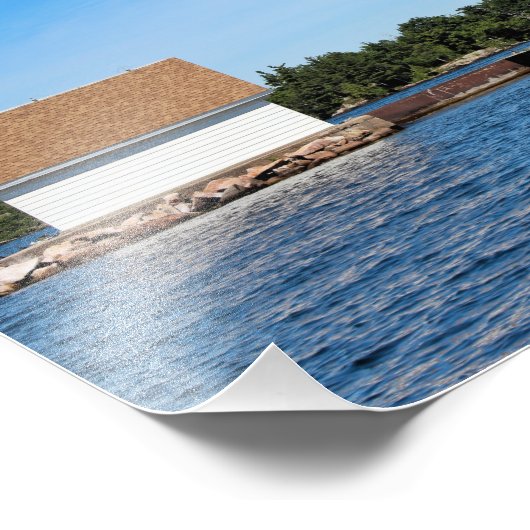 Sunken Rock Lighthouse, New York Photo Print Foto Afdruk (Hoek)