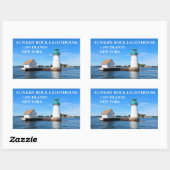 Sunken Rock Lighthouse, New York Rechthoekige Sticker (Vel)