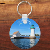 Sunken Rock Lighthouse, New York Sleutelhanger (Voorkant)