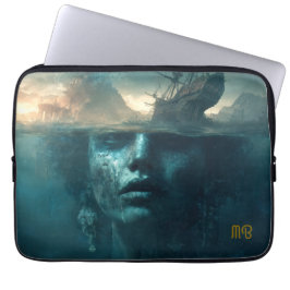 Sunken Secrets Mythic Ocean Depths Art Laptop Sleeve