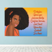 Sunkissed Beauty met gedicht Canvas Afdruk (Insitu (Houten vloer))